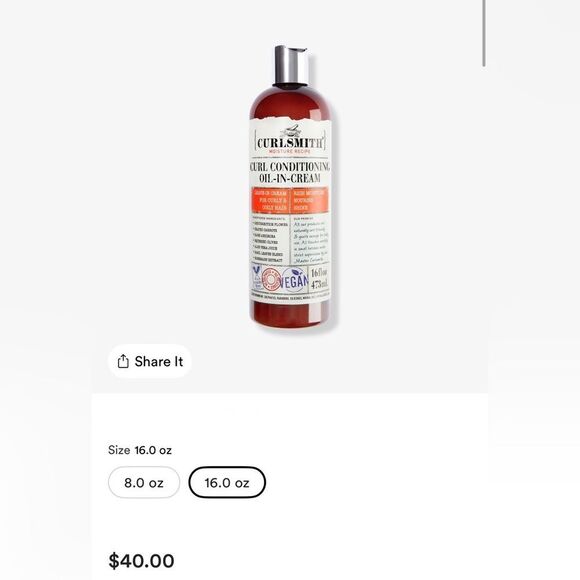 Curlsmith Curl Conditioning Oil-In-Cream 16.0oz - Picture 2 of 9